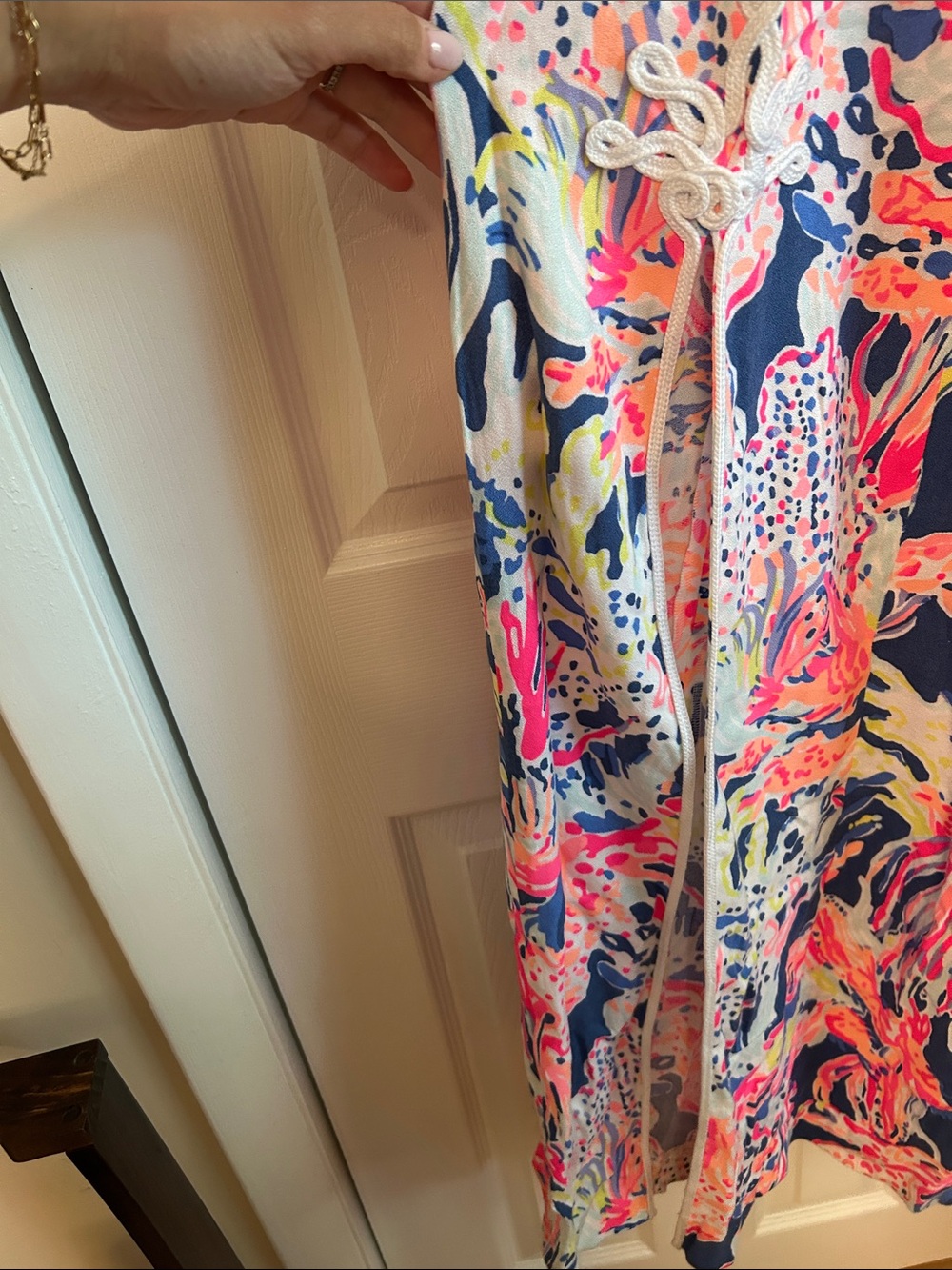 Lilly Pulitzer Maxi Dress with Lace V-Neck - Picture 4 of 5